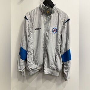 Umbro Mexico Cruz Azul l Silver and Blue Sports Jacket